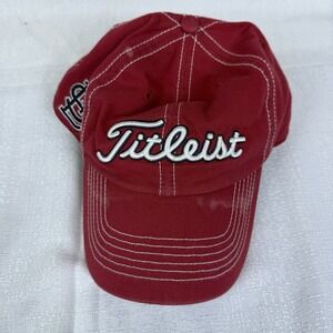Twins Enterprise Titleist STL MLB  Adult Red Metal Snap Baseball Cap